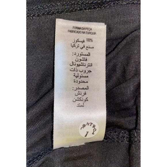 INC International Concepts Womens Black Sleeveless Halter Top W/ Gold Rings 100% - Picture 6 of 10